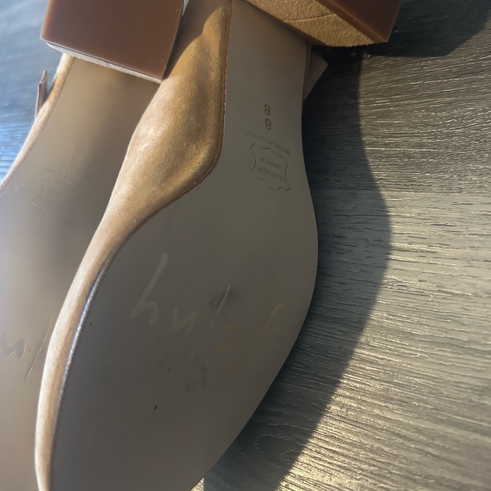 French Sole Tan  Heels - Picture 4 of 6